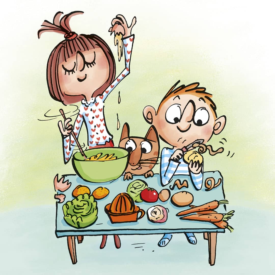 Lilli e Max; mangiare sano; alimentazione; nutrizione; educazione alimentare; libri su alimentazione oer bambini